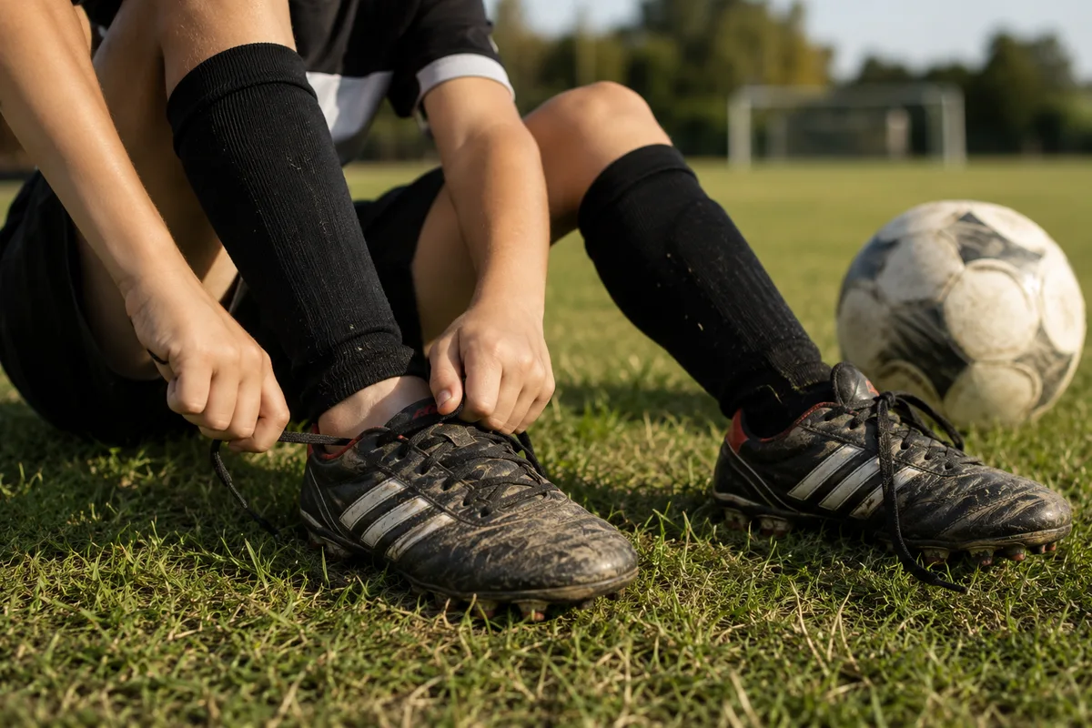 Signs your child's football boots are too small