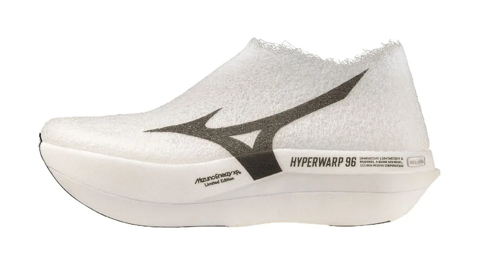 The Mizuno Hyperwarp 96 in white and black.