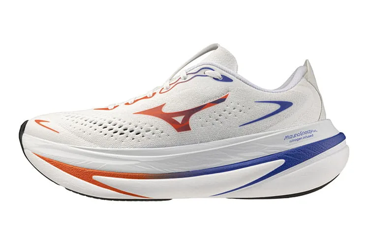 The Mizuno Sky Prime in white, red and purple.